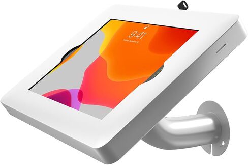 CTA Gooseneck iPad Wall Mount Enclosure - Wall Mount Enclosure for Tablets W/Curved Neck for iPad 7/8/9 Gen 10.2" - iPad Pro - iPad Air - Galaxy Tab - Lenovo Tab & More Tablets - Black - (PAD-PARANB) in Saudi Arabia