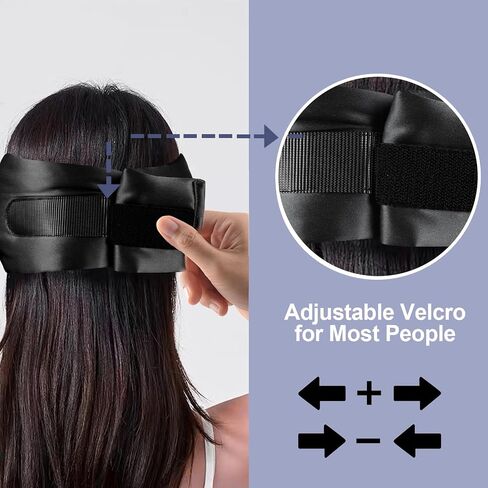 Mulberry Silk Sleep Mask, Luxury Eye Mask for Sleeping for Women Men with Adjustable Band, Eye Sleeping Cover with Soft Pressureless Blackout Design in Large Size for Back and Side Sleepers in Saudi Arabia