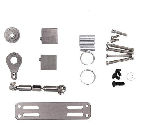VGEBY 25T Servo Mount Seat Set, Steering Gear Mountting Seat Modification Parts Fit for C14 C24 B14 B24 B16 17G 9G Model Car (tanium WPL1696T) Model Car Accessories in Saudi Arabia