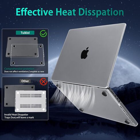 Tuiklol for MacBook Pro 14 inch Case 2023 2022 2021 Release M3 A2918 A2992 M2 A2779 M1 A2442,Durable Soft Plastic Hard Shell Cases with TPU Keyboard & Dust Plug & OTG Adapter for MacBook Cover,Clear in Saudi Arabia