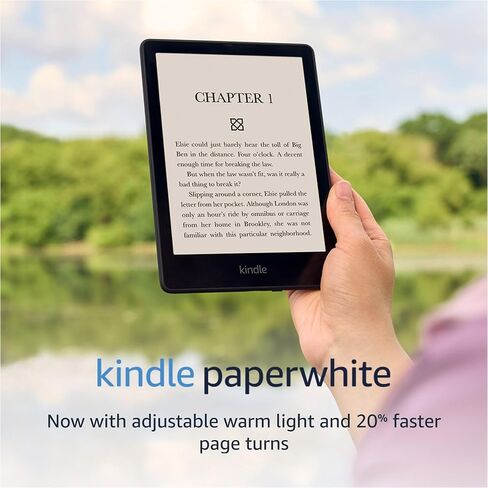 Amazon Kindle Paperwhite (8 GB) – Now with a larger display, adjustable warm light, increased battery life, and faster page turns – Black in Saudi Arabia