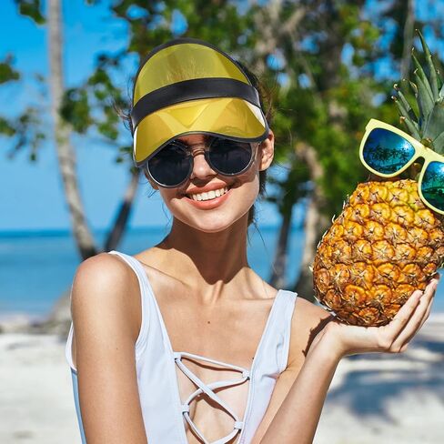 26 حزمة من قبعات الشمس الواقية من البلاستيك قبعات الواقية من الأشعة فوق البنفسجية للحماية من البوكر قبعة ملونة للجنسين أقنعة الشمس للنساء والرجال in Kuwait