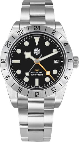 San Martin Mens Watch - SN054GE 39mm BB Automatic Dive Watch NH34 GMT Watches for Men Sapphire AR Coating 10Bar Waterproof in Saudi Arabia