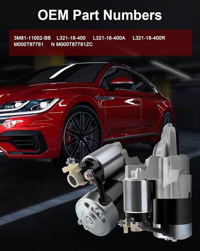 New Starter Replacement for Mazda for 6 2.5L 2009-2010 for Mazda for 6 2.3L 2003-2008, L321-18-400A L321-18-400, 1.4kW/12 Volt Starter in Saudi Arabia