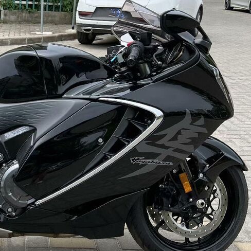 ملصق بإطار جسم أسود لخزان الغاز ملصق هدية متوافق مع سوزوكي GSXR1300 هايابوسا 1999-2024، RTF34F in Kuwait