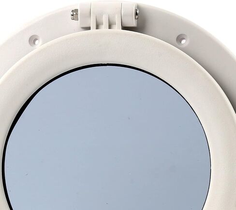 صنع Amarine زوجًا من نافذة القارب واليخت ذات الفتح الدائري ونافذة Portlight Porthole مقاس 8 بوصات - فتحة منفذ نافذة بديلة - زجاج مقسى ABS in Saudi Arabia