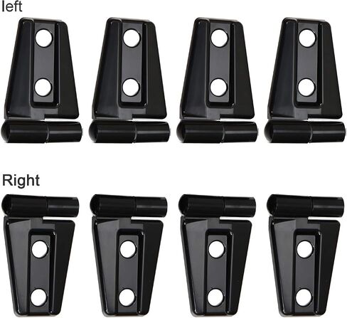 JeCar Door Hinge Cover Trim Exterior Accessories for Jeep Wrangler JK JKU Sport Rubicon Sahara X 2007-2018, Black in Saudi Arabia