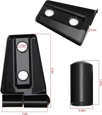 JeCar Door Hinge Cover Trim Exterior Accessories for Jeep Wrangler JK JKU Sport Rubicon Sahara X 2007-2018, Black in Saudi Arabia