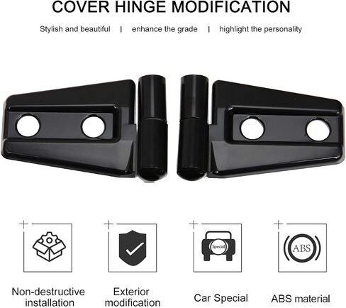 JeCar Door Hinge Cover Trim Exterior Accessories for Jeep Wrangler JK JKU Sport Rubicon Sahara X 2007-2018, Black in Saudi Arabia