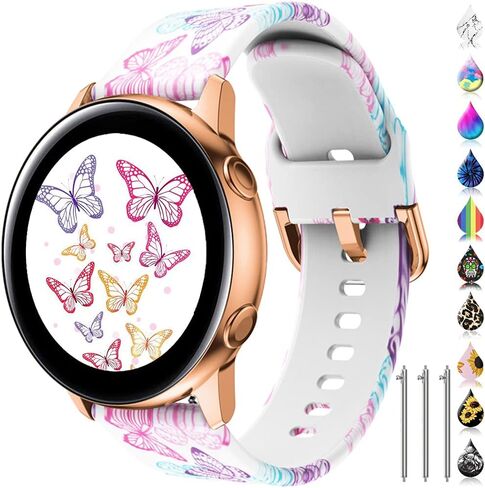 TOOLAIK Compatible With Samsung Watch 6 Classic 47mm/43mm,Samsung watch 5/5pro,Samsung watch 4,Galaxy Watch 3 41mm Band,Samsung Active 2 Watch Band 40mm /44mm,20mm Sports Wristband Bands For Women Men in Saudi Arabia