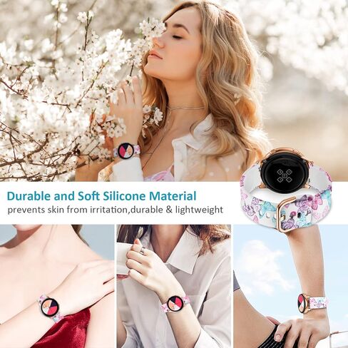 TOOLAIK Compatible With Samsung Watch 6 Classic 47mm/43mm,Samsung watch 5/5pro,Samsung watch 4,Galaxy Watch 3 41mm Band,Samsung Active 2 Watch Band 40mm /44mm,20mm Sports Wristband Bands For Women Men in Saudi Arabia