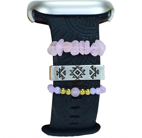 Watch Band Charms for women , beads Diamond Decorative Rings Loops Charms for Apple Watch Bands charms 49mm 45mm 44mm 42mm 41mm 40mm 38mm , Metal Jewelry SmartWatch Watch Band Accessories Charms for iwatch band Series se 9 8 7 6 5 4 3 2 1 Samsung Galaxy w in Saudi Arabia