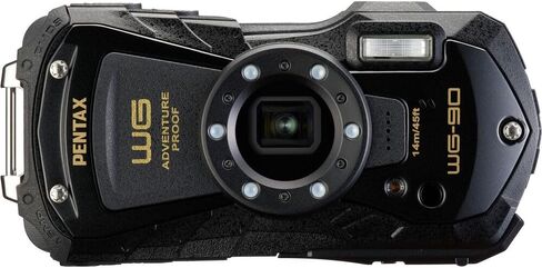 حزمة كاميرا Pentax WG-90 الرقمية (أسود) مع ملحقات متقدمة in Saudi Arabia