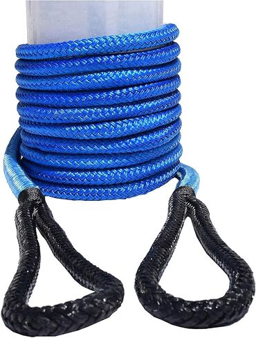 حبل استعادة حركي 1/2 بوصة * 20 قدم، حبل طاقة 1/2 بوصة، حبل حركي، حبل نايلون مجدول مزدوج (أسود) in Kuwait