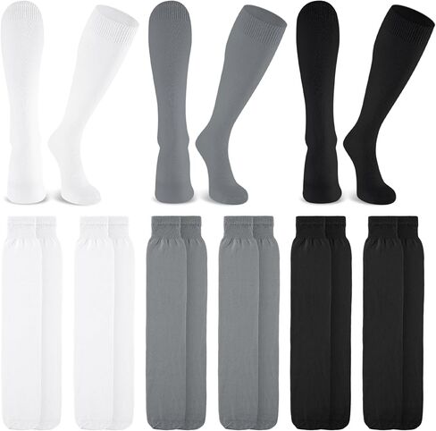 12 Pairs Tube Cotton Socks for Men Women Long over the Calf Socks Tall Athletic Socks for Working Running Exercise in Saudi Arabia