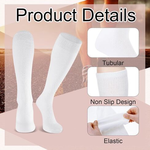 12 Pairs Tube Cotton Socks for Men Women Long over the Calf Socks Tall Athletic Socks for Working Running Exercise in Saudi Arabia