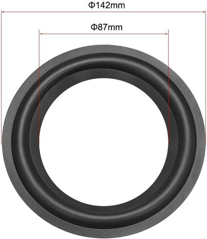 uxcell 5.5" 5.5inch Speaker Rubber Edge Surround Rings Replacement Parts for Speaker Repair or DIY 2pcs in Saudi Arabia