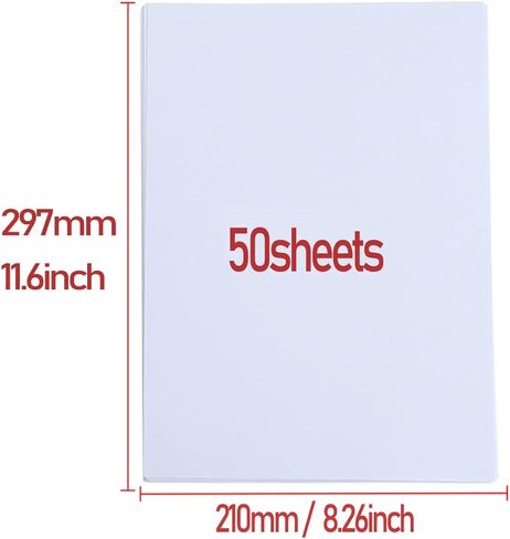 50Sheets 8x11.5inch 120gsm Double-sided Glossy Photo Paper for Inkjet Printer Printing Coated Paper for Business Card, Menu, Design Draft Printing etc (120g-50sheets) in Saudi Arabia