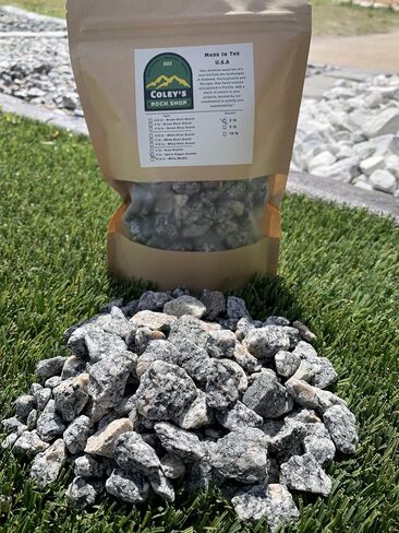 Coley's Rock Shop Natural Decorative Stones - Made in The USA, 2lb Bag. Grey/White Granite Rock, Great for Landscaping, Aquariums, Terrariums in Saudi Arabia