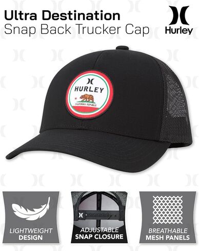 Hurley Men's Hat - Ultra Destination Snap Back Trucker Cap in Kuwait