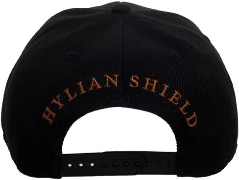 Bioworld Nintendo Legend of Zelda Hylian Shield Brass Metal Badge Men's Black Precurve Snapback Hat in Saudi Arabia