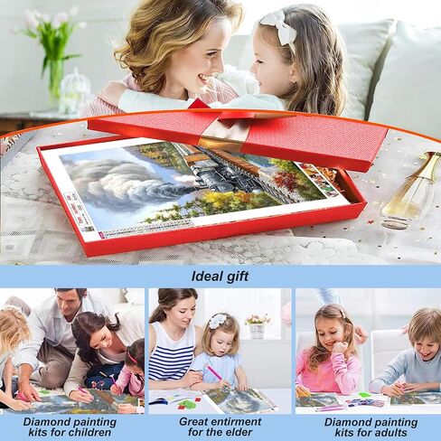 Acudotr Diamond Painting Kits for Adults, 5D DIY Diamond Art Kits for Beginners, Full Drill Diamond Painting Kits for Home Wall Decor, Train, 12x12 Inch in Saudi Arabia