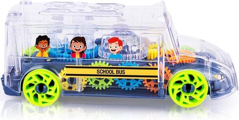 لعبة حافلة المدرسة المضيئة من ArtCreativity للأطفال الصغار - لعبة حافلة المدرسة Bump and Go مع تروس دوارة ملونة، وأضواء LED، وموسيقى - ألعاب حسية للتوحد للأولاد الذين تتراوح أعمارهم بين 4 5 6 7 8 in Saudi Arabia