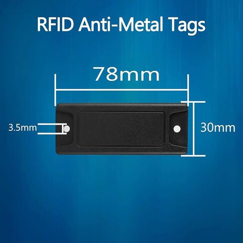 3pcs RFID ABS Strip Anti-Metal Tags Durable ABS Ntag213 Hard Strip Tag Waterproof RFID Tags with adhesive back, Black heat-resistant RFID tags for Home Security and Charging System (78 * 30mm) in Saudi Arabia