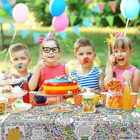 ملصق تلوين عملاق ليوميات إليانور للأطفال، مفرش طاولة تلوين جامبو يونيكورن، غطاء طاولة ورقي تعليمي، حرف العودة إلى المدرسة، الفصل الدراسي، ديكور المنزل وحفلات عيد الفصح، 47.2 × 33.3 بوصة in Kuwait