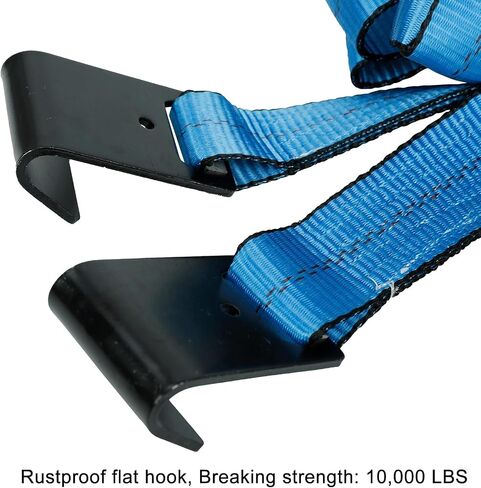 Set of 2 Tow Dolly Straps with Flat Hook, Blue Adjustable Tow Dolly Straps, Fits Most 16-20" Tires Webbing Ratchet Straps in Saudi Arabia