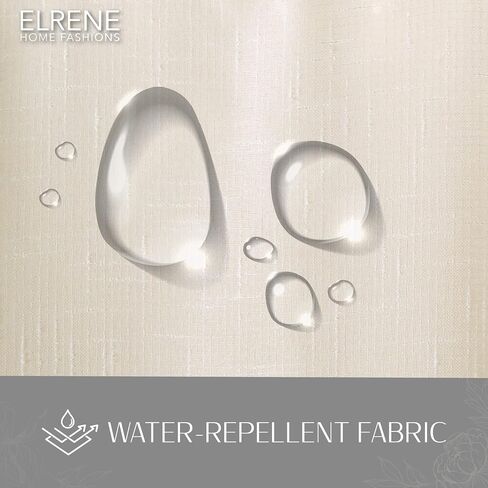 Elrene Home Fashions Darien Weatherproof Tab-Top Sheer Solid Color Indoor/Outdoor Curtain Panel for Porch, Pergola, Patio, Deck, 52"W x 95"L, Ivory in Saudi Arabia