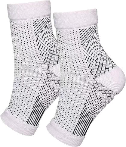 Functionalsocks - Functional Socks for Neuropathy, Soothe socks for Neuropathy,Ankle Compression Sleeve Ankle Brace Compression Support (White, Large/X-Large) in Saudi Arabia