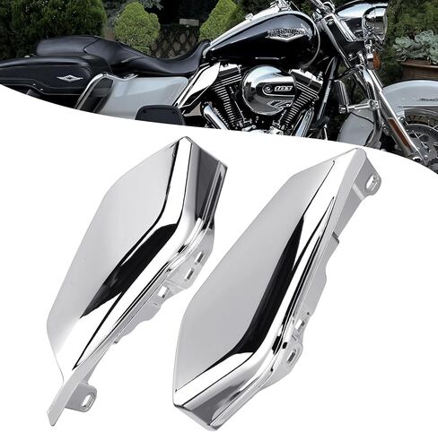 دروع حرارية عاكسة للهواء متوسطة الإطار لـ Harley Touring Road King Street Electra Glide Ultra Limited Tri Glide CVO 2009-2024 (فضي لامع) in Kuwait
