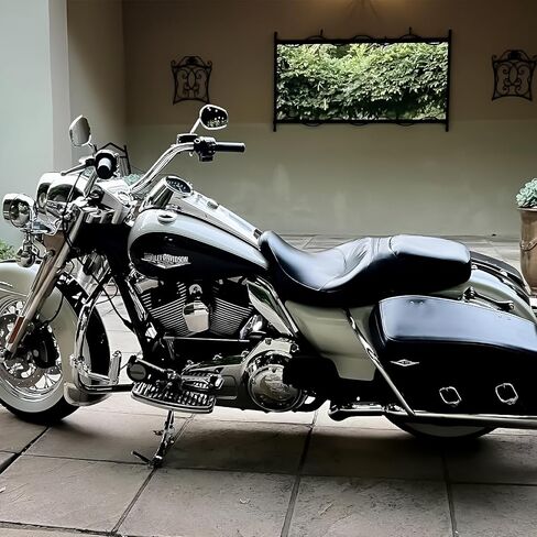 دروع حرارية عاكسة للهواء متوسطة الإطار لـ Harley Touring Road King Street Electra Glide Ultra Limited Tri Glide CVO 2009-2024 (فضي لامع) in Kuwait