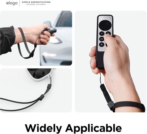 elago Lanyard Compatible with AirPods Pro 2, Nylon Wrist Strap, Extra Security, Adjustable Button, widely Applicable in Saudi Arabia