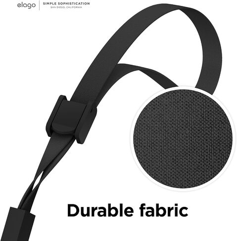 elago Lanyard Compatible with AirPods Pro 2, Nylon Wrist Strap, Extra Security, Adjustable Button, widely Applicable in Saudi Arabia