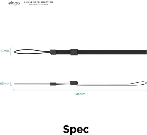 elago Lanyard Compatible with AirPods Pro 2, Nylon Wrist Strap, Extra Security, Adjustable Button, widely Applicable in Saudi Arabia