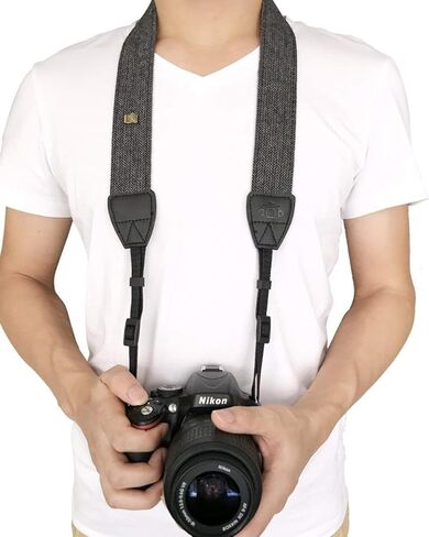 قطعتان من حزام الكاميرا القابل للتعديل وحزام كتف من القماش لكاميرات DSLR SLR، أشرطة كاميرا مثالية للمصورين، أشرطة لكاميرا Canon in Kuwait