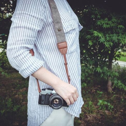 قطعتان من حزام الكاميرا القابل للتعديل وحزام كتف من القماش لكاميرات DSLR SLR، أشرطة كاميرا مثالية للمصورين، أشرطة لكاميرا Canon in Kuwait
