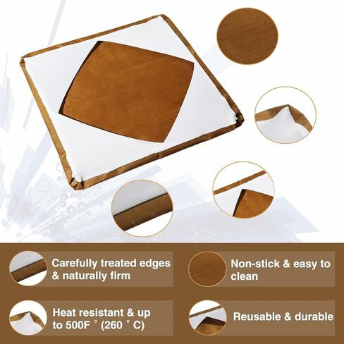 Prevent Scratches Non-Stick High Temperature Reusable 15x15Inch Heat Press Cover Brown and White Heat Press Machines Mat Teflon Sheets for Heat Press Platen.（1 PCS） in Saudi Arabia