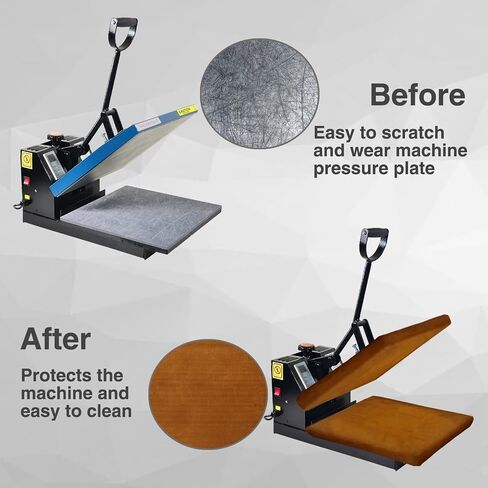 Prevent Scratches Non-Stick High Temperature Reusable 15x15Inch Heat Press Cover Brown and White Heat Press Machines Mat Teflon Sheets for Heat Press Platen.（1 PCS） in Saudi Arabia
