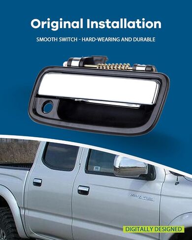 Exterior+Tailgate Door Handles,Front Door Handles Driver Left Passenger Right Side,Replacement for 1995-2004 for Toyota for Tacoma,3pcs Chrome Handles Replace in Saudi Arabia