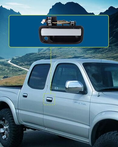 Exterior+Tailgate Door Handles,Front Door Handles Driver Left Passenger Right Side,Replacement for 1995-2004 for Toyota for Tacoma,3pcs Chrome Handles Replace in Saudi Arabia