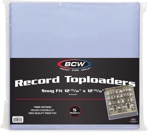 BCW Vinyl Record Album Topload Holder - 5 Pack | Snug Fit, Protective Storage Case for Vinyl Records | 9MM Slot Depth | Record Storage Accessories | Rigid Plastic Vinyl Record Holders in Saudi Arabia