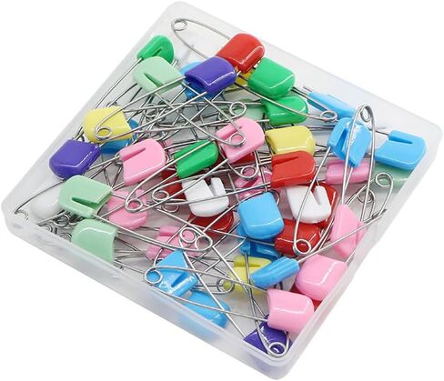 50 Pcs 55mm Plastic Head Safety Pins Cloth Diaper Safety Pins Large Sewing Safety Pins with Locking Closures for Art Craft in Saudi Arabia