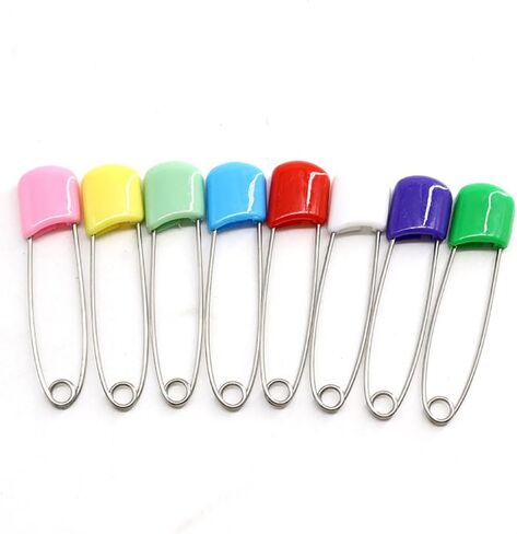 50 Pcs 55mm Plastic Head Safety Pins Cloth Diaper Safety Pins Large Sewing Safety Pins with Locking Closures for Art Craft in Saudi Arabia