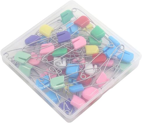 50 Pcs 55mm Plastic Head Safety Pins Cloth Diaper Safety Pins Large Sewing Safety Pins with Locking Closures for Art Craft in Saudi Arabia