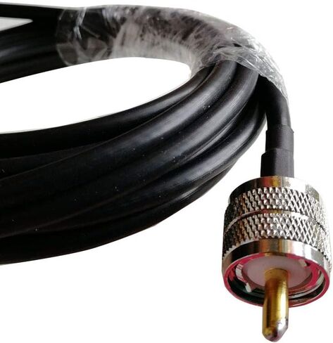 كابل تثبيت على الحاجز ذو الزاوية اليمنى، 10 أقدام/3 متر UHF PL-259 ذكر إلى UHF SO-239 سلك تمديد أنثى لراديو ثنائي الاتجاه، سيارة سيارات الدفع الرباعي شاحنة CB راديو هام راديو اتجاهين in Kuwait