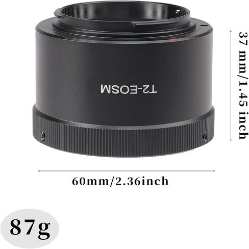 عدسة T2 T Mount إلى حلقة محول كاميرا EF-M لكاميرا Canon EOS M1 M2 M3 M5 M6 M10 M50 M100 M200، M50 Mark II، M6 Mark II هيكل كاميرا بدون مرآة in Kuwait