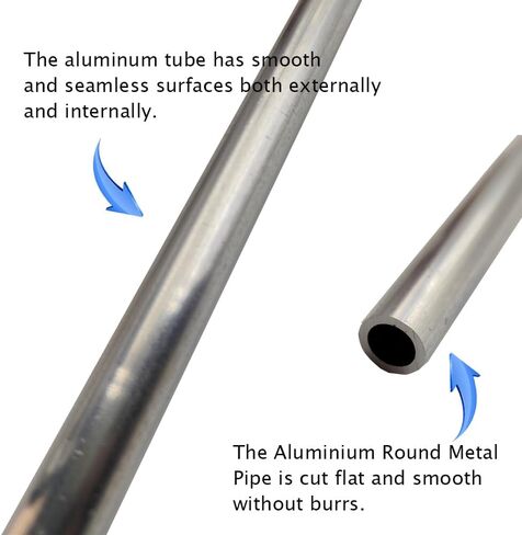6063 أنبوب دائري متري من الألومنيوم 48 مم OD 4 مم جدار 410 مم طول أنابيب الألومنيوم المستقيمة 48 × 4 in Kuwait